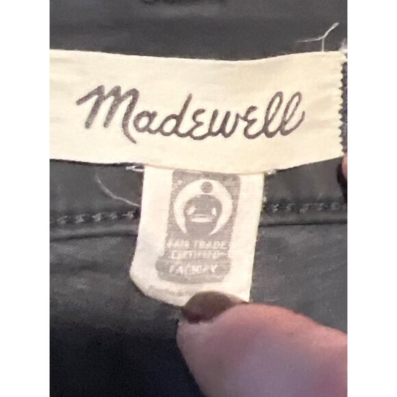 Madewell Mid-Rise Kick Out Jeans Womens Size 26 Gray Cotton Blend Crop - Picture 2 of 8